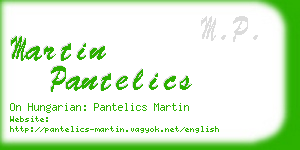 martin pantelics business card